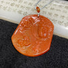Type A Red Jade Jadeite 送子观音 Guan Yin 34.51g 55.7 by 49.5 by 6.5mm - Huangs Jadeite and Jewelry Pte Ltd