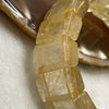 Natural Golden Rutilated Quartz Bracelet 手牌 - 66.18g 18.4 by 7.6mm/piece 20 pieces - Huangs Jadeite and Jewelry Pte Ltd