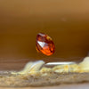 Natural Orange Red Garnet Crystal Stone for Setting - 0.80ct 4.9 by 4.9 by 3.6mm - Huangs Jadeite and Jewelry Pte Ltd