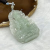 Grand Master Certified Type A Semi Icy Green Guan Yin Pendant with Stand 42.69g 69.2 by 45.0 by 10.0 mm - Huangs Jadeite and Jewelry Pte Ltd