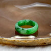 Type A Spicy Green Jade Jadeite Ring - 3.46g US7 HK15 Inner Diameter 17.3mm Thickness 6.2 by 3.4mm - Huangs Jadeite and Jewelry Pte Ltd