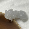 Type A Faint Grey Jade Jadeite Pixiu Charm - 17.94g 41.1 by 19.5 by 13.5mm - Huangs Jadeite and Jewelry Pte Ltd