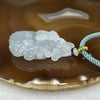 Grand Master CertifiedType A Icy Sky Blue Jade Jadeite Ruyi and Frogs Pendant - 42.40g 51.0 by 33.0 by 15.0 mm - Huangs Jadeite and Jewelry Pte Ltd