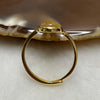 Natural Golden Rutilated Quartz 925 Silver Ring Size Adjustable 1.47g 11.5 by 8.3 by 3.6mm - Huangs Jadeite and Jewelry Pte Ltd