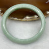 Type A Green Piao Hua Jadeite Oval Bangle 36.84g inner diameter 52.4mm 11.8 by 6.8mm - Huangs Jadeite and Jewelry Pte Ltd