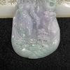 Type A Lavender & Green Guan Yin with Elephant Pendant - 73.87g 76.4 by 46.7 by 9.9mm - Huangs Jadeite and Jewelry Pte Ltd