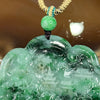 Grand Master Certified Type A Spicy Green Jade Jadeite Shan Shui Pendant 43.92g 56.4 by 56.4 by 5.6 mm - Huangs Jadeite and Jewelry Pte Ltd