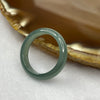 Type A Blueish Green Jade Jadeite Ring - 2.51g US 8.5 HK 19 Inner Diameter 18.9mm Thickness 4.7 by 2.9mm - Huangs Jadeite and Jewelry Pte Ltd