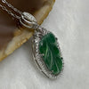 Type A Green Omphacite Jade Jadeite Leaf - 2.43g 30.7 by 14.7 by 4.4mm - Huangs Jadeite and Jewelry Pte Ltd