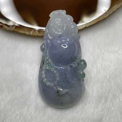 Type A Icy Lavender Jade Jadeite Milo Buddha 42.59g 64.2 by 30.1 by 11.9mm - Huangs Jadeite and Jewelry Pte Ltd
