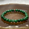 Type A Spicy Green Jade Jadeite Beads Bracelet - 13.39g 6.4mm/bead 28 beads - Huangs Jadeite and Jewelry Pte Ltd