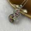 Natural Tourmaline 925 Silver Pendant 2.36g 28.9 by 15.5 by 5.0mm - Huangs Jadeite and Jewelry Pte Ltd