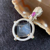 925 sliver clear crystal & ruby Feng Shui Pendant - Huangs Jadeite and Jewelry Pte Ltd