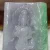 Type A Faint Lavender & Green Jade Jadeite Guan Yin Pendant - 81.05g 83.2 by 48.0 by 9.0mm - Huangs Jadeite and Jewelry Pte Ltd