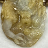 Grand Master Certified Type A Semi Icy Yellow Jade Jadeite Dragon Pendant 74.84g 74.5 by 48.4 by 14.3 mm - Huangs Jadeite and Jewelry Pte Ltd