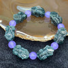 Type A Blueish Green Jade Jadeite Pixiu Bracelet - 73.05g each pixiu about 24.1 by 14.5 by 13.2mm - Huangs Jadeite and Jewelry Pte Ltd