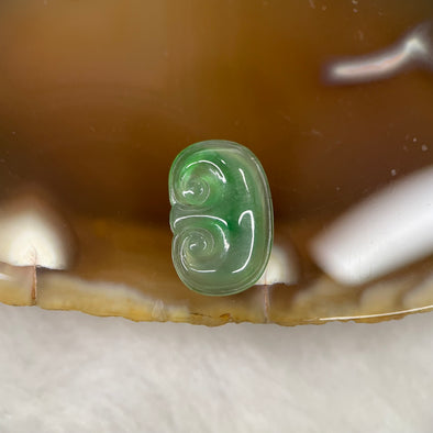 Type A Semi Icy Green Ruyi Jade Jadeite Pendant 0.51g 13.8 by 8.9 by 2.5 mm - Huangs Jadeite and Jewelry Pte Ltd