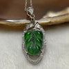 Type A Green Omphacite Jade Jadeite Leaf - 2.98g 34.7 by 13.8 by 5.9mm - Huangs Jadeite and Jewelry Pte Ltd