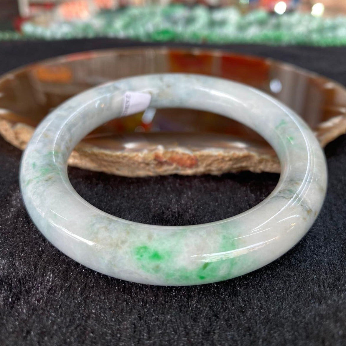 Type A Burmese Jade Jadeite Bangle 67.81g 56.5mm - Huangs Jadeite and Jewelry Pte Ltd