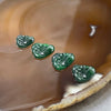 Type A Green Jade Jadeite Milo Buddha - 1.61g 1: 7.7 by 9.6 by 2.0mm 2: 9.7 by 12.0 by 1.7mm 3: 8.9 by 12.9 by 2.2mm 4: 9.9 by 11.7 by 2.1mm - Huangs Jadeite and Jewelry Pte Ltd