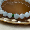 Type A Blue Beads Jade Jadeite Bracelet 16.53g 7.5mm/bead 22 beads - Huangs Jadeite and Jewelry Pte Ltd