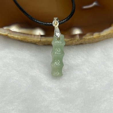Type A Green Jade Jadeite Bamboo 3.55g 21.0 by 6.9 by 6.9 mm - Huangs Jadeite and Jewelry Pte Ltd