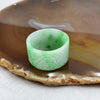 Type A 福 Carving Apple Green Jade Jadeite Ring 17.18g 30.2 by 30.2 by 18.3mm Thickness: 4.4mm US13 HK29.5 - Huangs Jadeite and Jewelry Pte Ltd