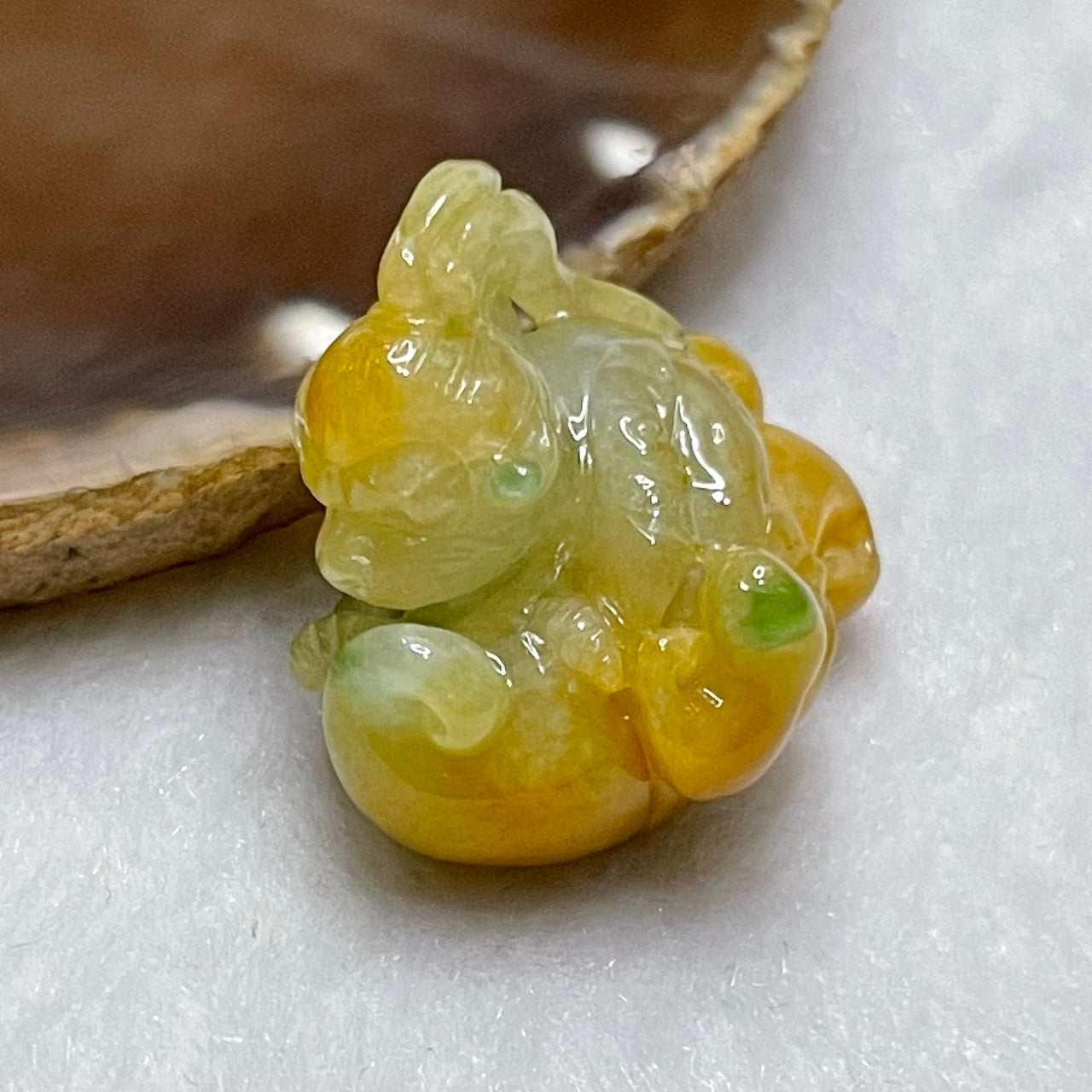 Type A Green & Yellow Jade Jadeite Sun Wu Kong - 18.30g 29.7 by 33.2 by 21.1mm - Huangs Jadeite and Jewelry Pte Ltd