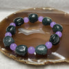Type A Blueish Green Jade Jadeite Milo Buddha Bracelet 78.02g 16.6mm 9 Pieces - Huangs Jadeite and Jewelry Pte Ltd