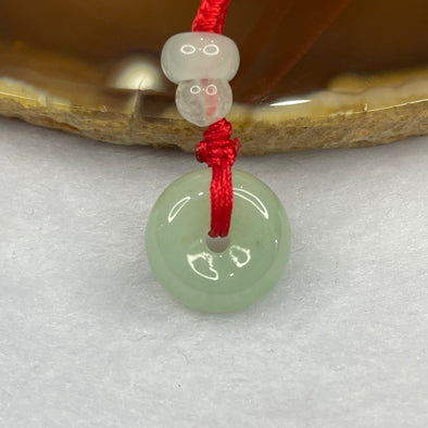 Type A Light Green Jade Jadeite Ping An Kou Pendant - 5.35g 14.3 by 14.3 by 6.4 mm - Huangs Jadeite and Jewelry Pte Ltd