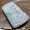 Type A Faint Lavender & Green Jade Jadeite Guan Yin & Shan Shui Pendant - 69.4g 60.9 by 37.9 by 13.8mm - Huangs Jadeite and Jewelry Pte Ltd