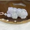 Grand Master Certified Type A Lavender and Green Jade Jadeite Pixiu Pendant 62.81g 56.7 by 31.0 by 27.0 mm - Huangs Jadeite and Jewelry Pte Ltd