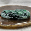 Type A Spicy Imperial Green Patches Jade Jadeite Shan Shui Attracting powerful Fengshui Benefactors 78.10g 71.2 by 43.7 by 13.2mm - Huangs Jadeite and Jewelry Pte Ltd