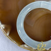 (PRE_LOVED) Type A ICY Sky Blue Bangle with 18k Gold setting - 68.12g inner diameter 54.5mm 11.3 by 11.0mm - Huangs Jadeite and Jewelry Pte Ltd