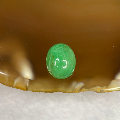 Natural Green Emerald Cabochon for Setting - 4.65ct 11.6 by 9.5 by 6.2mm - Huangs Jadeite and Jewelry Pte Ltd