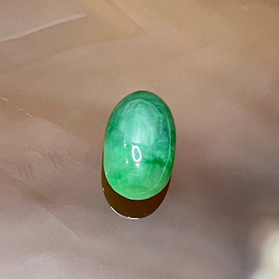 Type A Green Jade Jadeite Cabochon for Setting - 0.58g 11.5 by 6.4 by 4.1mm - Huangs Jadeite and Jewelry Pte Ltd