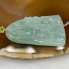 Grand Master Certified Type A Semi Icy Green Jade Jadeite Shan Shui Pendant with 18K Gold Clasp 14.70g 41.1 by 26.7 by 5.9mm - Huangs Jadeite and Jewelry Pte Ltd