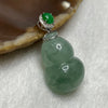 Type A Green Jade Jadeite 18K Gold Clasp Hulu - 7.33g 30.7 by 17.4 by 10.0mm - Huangs Jadeite and Jewelry Pte Ltd