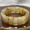 Natural Golden Rutilated Quartz Bracelet 手牌 - 69.55g 18.6 by 14.8 by 9.0mm/piece 19 pieces - Huangs Jadeite and Jewelry Pte Ltd