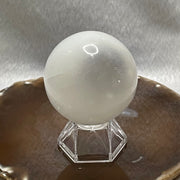 Natural Cat Eye Crystal Ball Display - 240.0g 79.8 by 79.8 by 103.5mm - Huangs Jadeite and Jewelry Pte Ltd