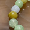 Type A Faint Lavender, Green & Yellow Jade Jadeite Beads Bracelet - 28.74g 10.0mm/bead 19 beads - Huangs Jadeite and Jewelry Pte Ltd