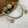 Type A Green, Yellow and Lavender Jade Jadeite Beads Handmade Adjustable Bracelet - 22.96g 16.4mm/Bead 3 Beads - Huangs Jadeite and Jewelry Pte Ltd