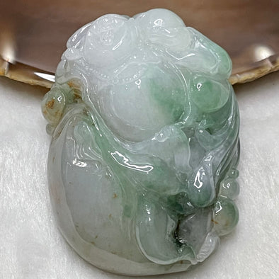 High Quality Type A Green & Red Milo Buddha Ruyi Jade Jadeite - 107.23g 64.5 by 48.4 by 20.4mm - Huangs Jadeite and Jewelry Pte Ltd