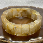 Natural Golden Rutilated Quartz Bracelet 手牌 - 73.11g 18.6 by 13.7 by 8.3mm/piece 18 pieces - Huangs Jadeite and Jewelry Pte Ltd