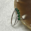 Type A Green Jade Jadeite 18K Gold Ring - HK 17 US 7.5 Inner Diameter 17.9mm 1.04g 3.2 by 3.2 by 3.5mm - Huangs Jadeite and Jewelry Pte Ltd