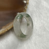 Type A Semi Icy with Green Patches Jade Jadeite Ring - 4.76g US 7.25 HK 16 Inner Diameter - 17.5mm Thickness - 7.0 by 4.2mm - Huangs Jadeite and Jewelry Pte Ltd