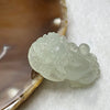 Type A Faint Green Jade Jadeite Pixiu Charm- 13.29g 34.1 by 17.0 by 14.0mm - Huangs Jadeite and Jewelry Pte Ltd