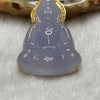 Type A Semi Icy Lavender Buddha 18k Yellow Gold 5.53g 35.3 by 20.6 by 5.5mm - Huangs Jadeite and Jewelry Pte Ltd