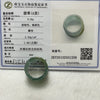 Type A Semi Icy Blueish Green & Yellow Jade Jadeite Om Mani Padme Hum 9.22g US12 HK27 Inner Diameter 21.4mm Thickness: 15.9 by 3.3mm - Huangs Jadeite and Jewelry Pte Ltd