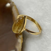 Natural Golden Rutilated Quartz 925 Silver Ring Size Adjustable 1.97g 13.6 by 8.1 by 5.1mm - Huangs Jadeite and Jewelry Pte Ltd